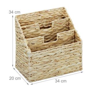 Northix Zeitungsständer Wasserhyazinthe 3 Fächer  