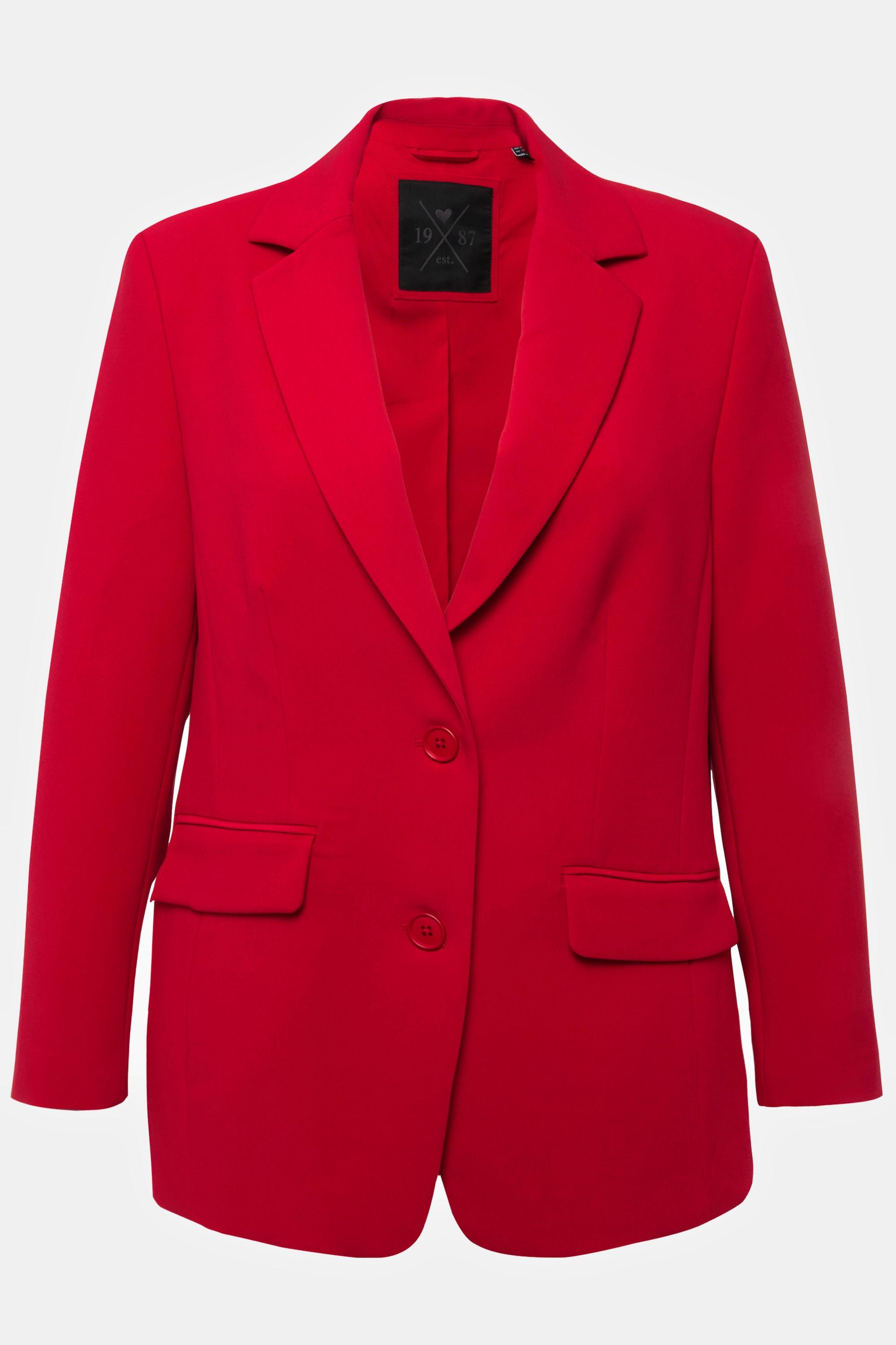 Ulla Popken  Blazer, Oversized, Reverskragen, Polyesterfutter 