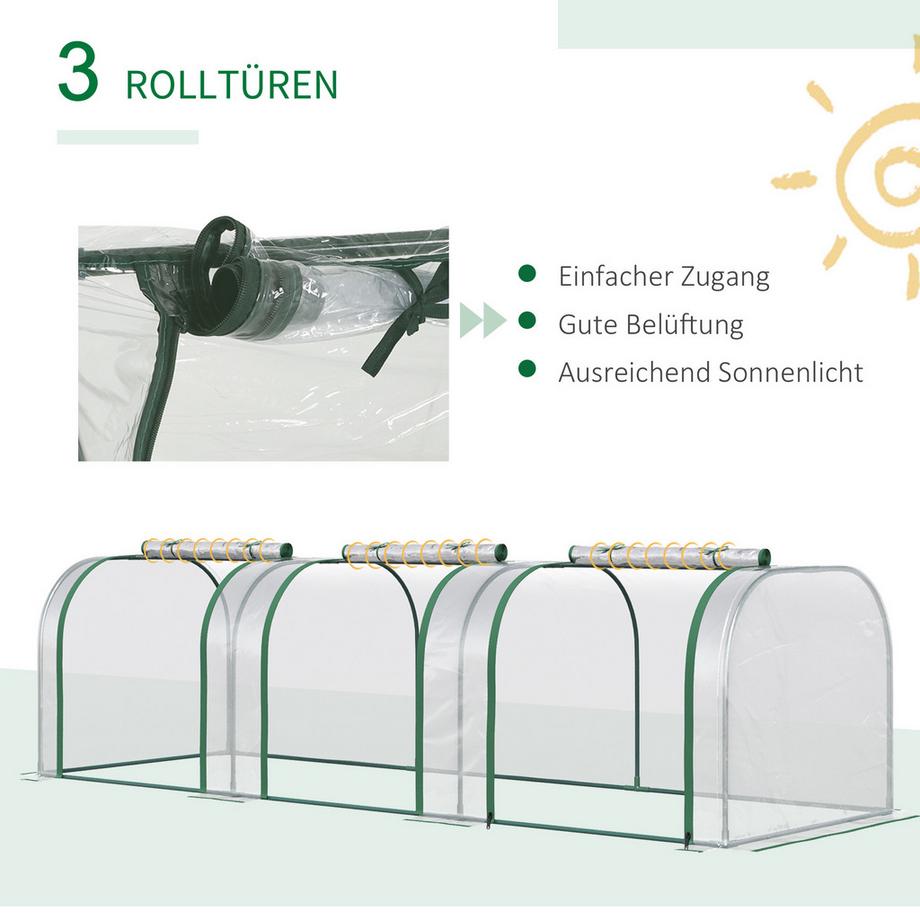 Outsunny serre en aluminium  