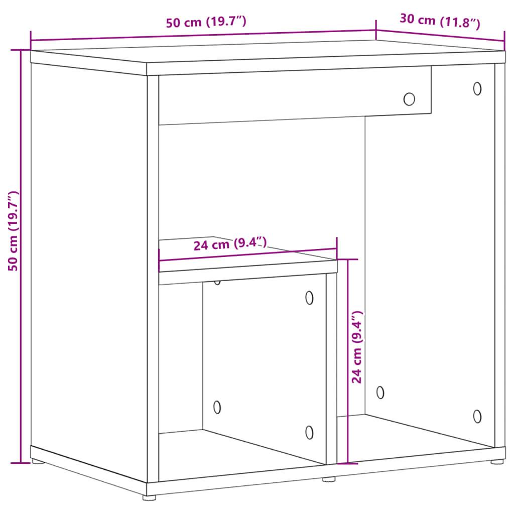 VidaXL Table d'appoint bois d'ingénierie  