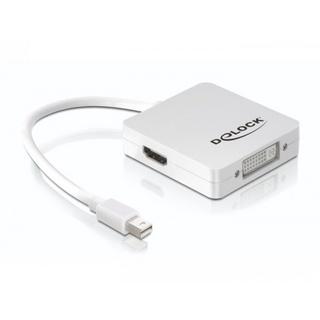 DeLock  DeLOCK 61768 câble vidéo et adaptateur 0,24 m Mini DisplayPort DisplayPort + DVI + HDMI Blanc 