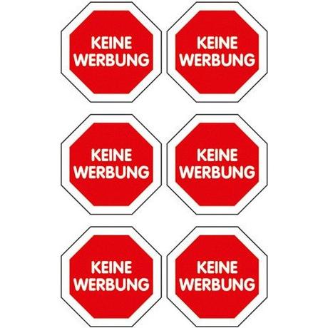 Z-DESIGN Z-DESIGN Sticker Keine Werbung 59505 Keine Werbung 2 Stück  