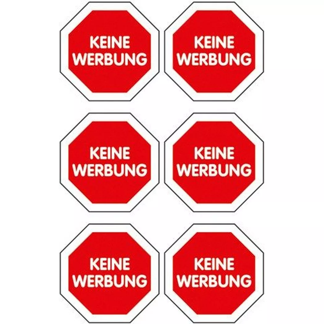 Z-DESIGN -  Sticker Keine Werbung 59505 Keine Werbung 2 Stück