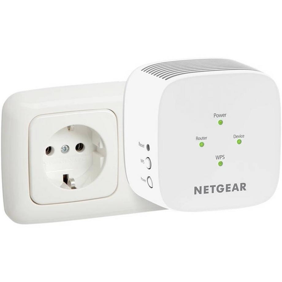 NETGEAR  Dual-Band WLAN-Repeater, 750 Mbits, Wandstecker, externe Antenne 
