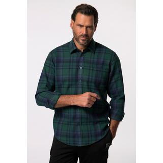 JP1880  Chemise en flanelle à carreaux, collection Outdoor, manches longues et col Kent, coupe Modern Fit - jusqu'au 7&nbsp;XL 