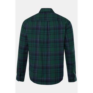 JP1880  Chemise en flanelle à carreaux, collection Outdoor, manches longues et col Kent, coupe Modern Fit - jusqu'au 7&nbsp;XL 