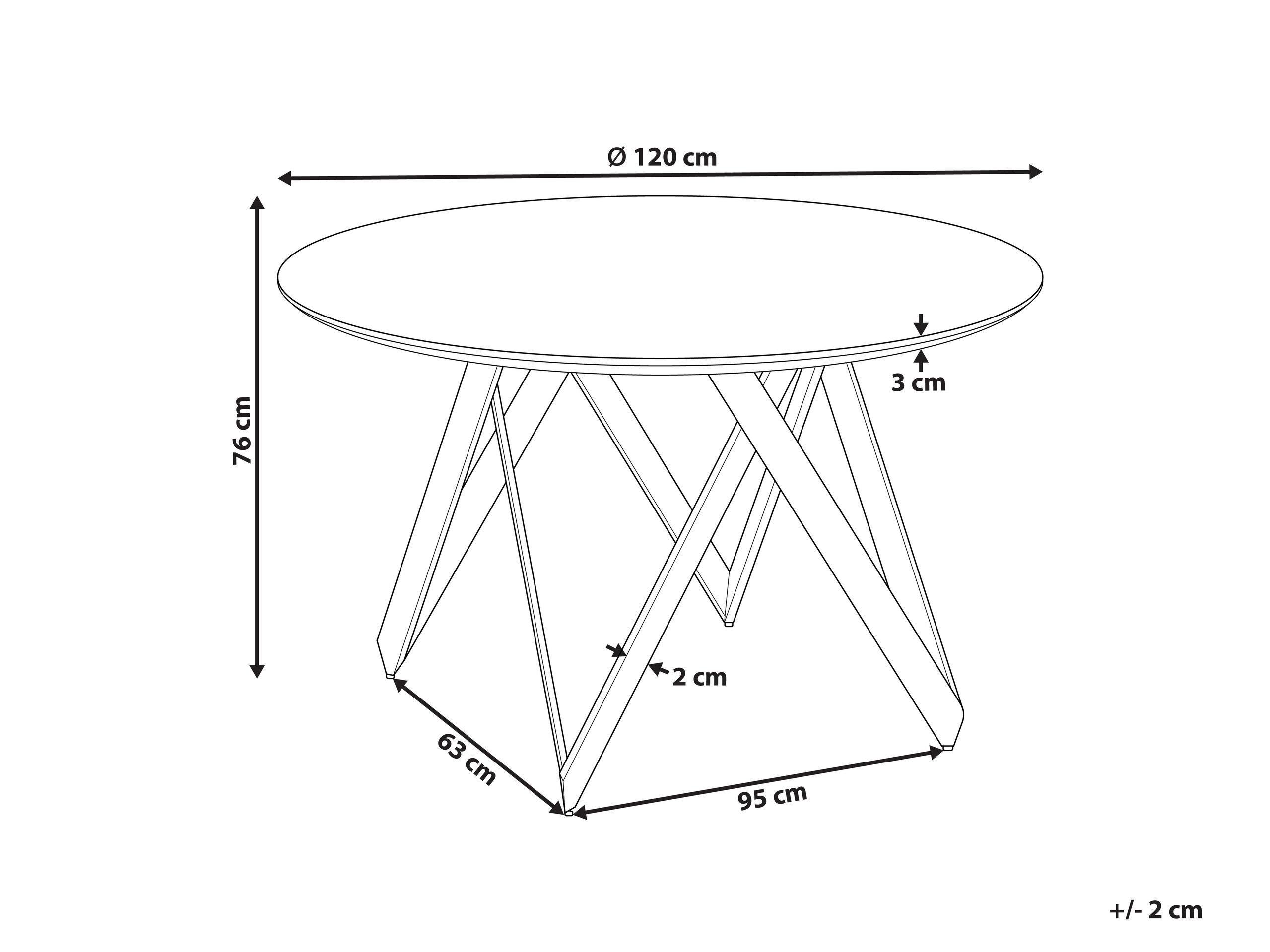 Beliani Table de repas en MDF Moderne OXHILL  