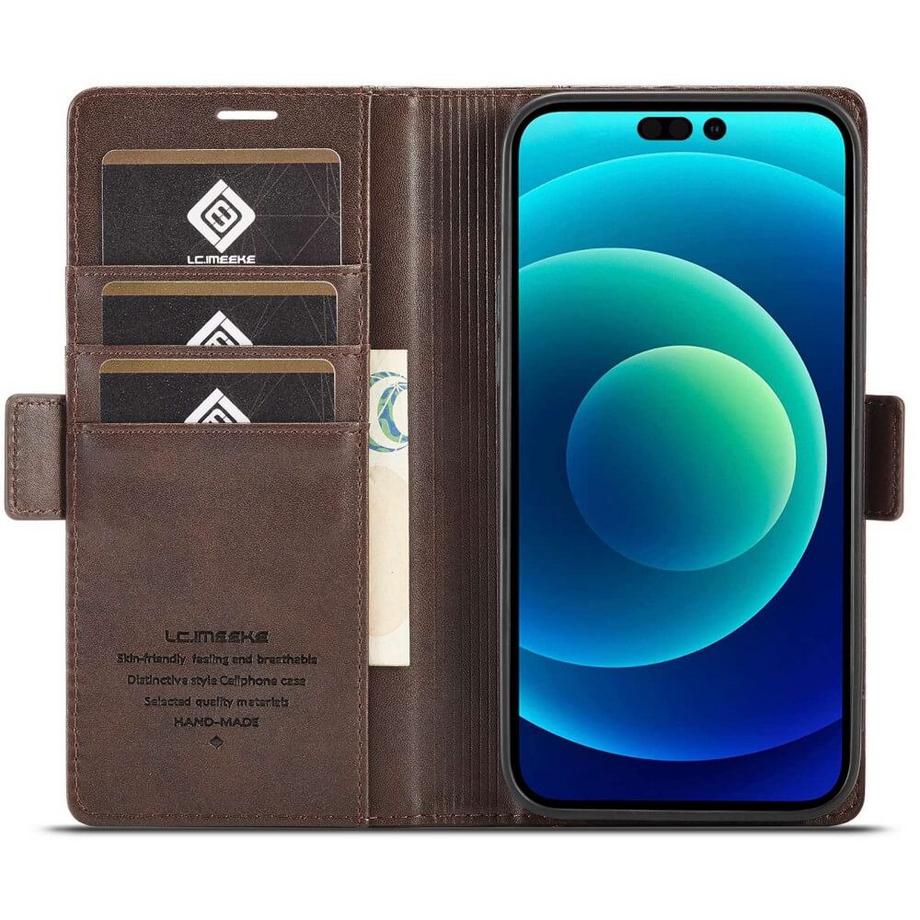 Cover-Discount  iPhone 14 Pro Max - Stand Flip Case coque rose 