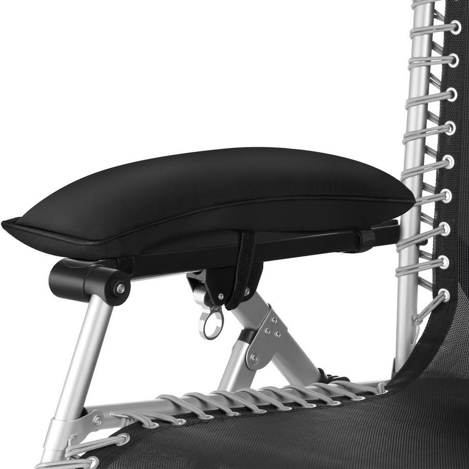 Tectake Chaise longue CLOUD II pliable avec dossier flexible et repose-pieds  