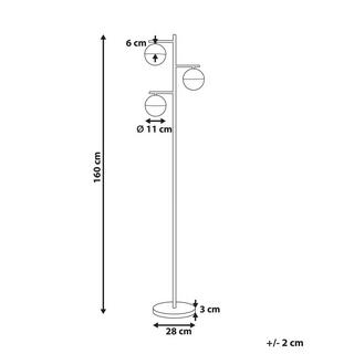 Beliani Lampadaire en Verre Moderne SABINE  