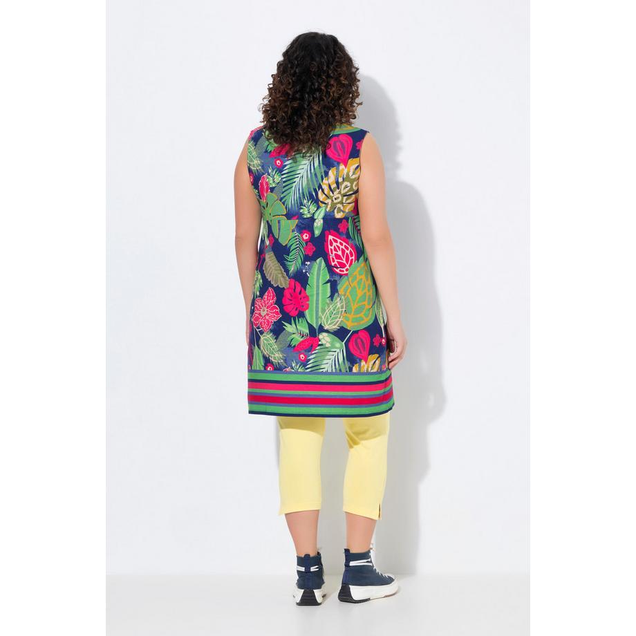 Ulla Popken Abito in jersey stampato senza maniche linea ad A  