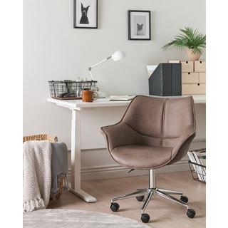 Beliani Chaise de bureau en Cuir PU Rétro NEWDALE  