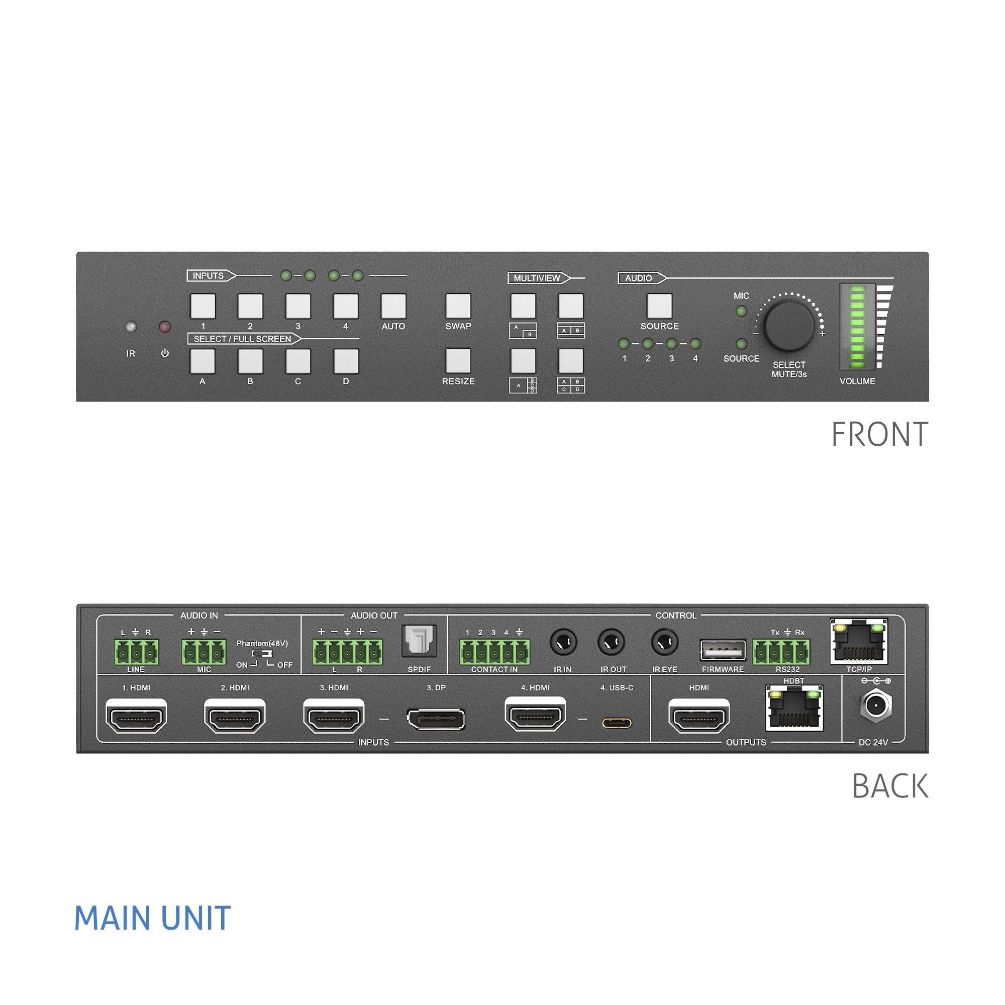 PureTools  PureTools PT-PSW-42MV Matrixschalter AV-Matrix-Umschalter 