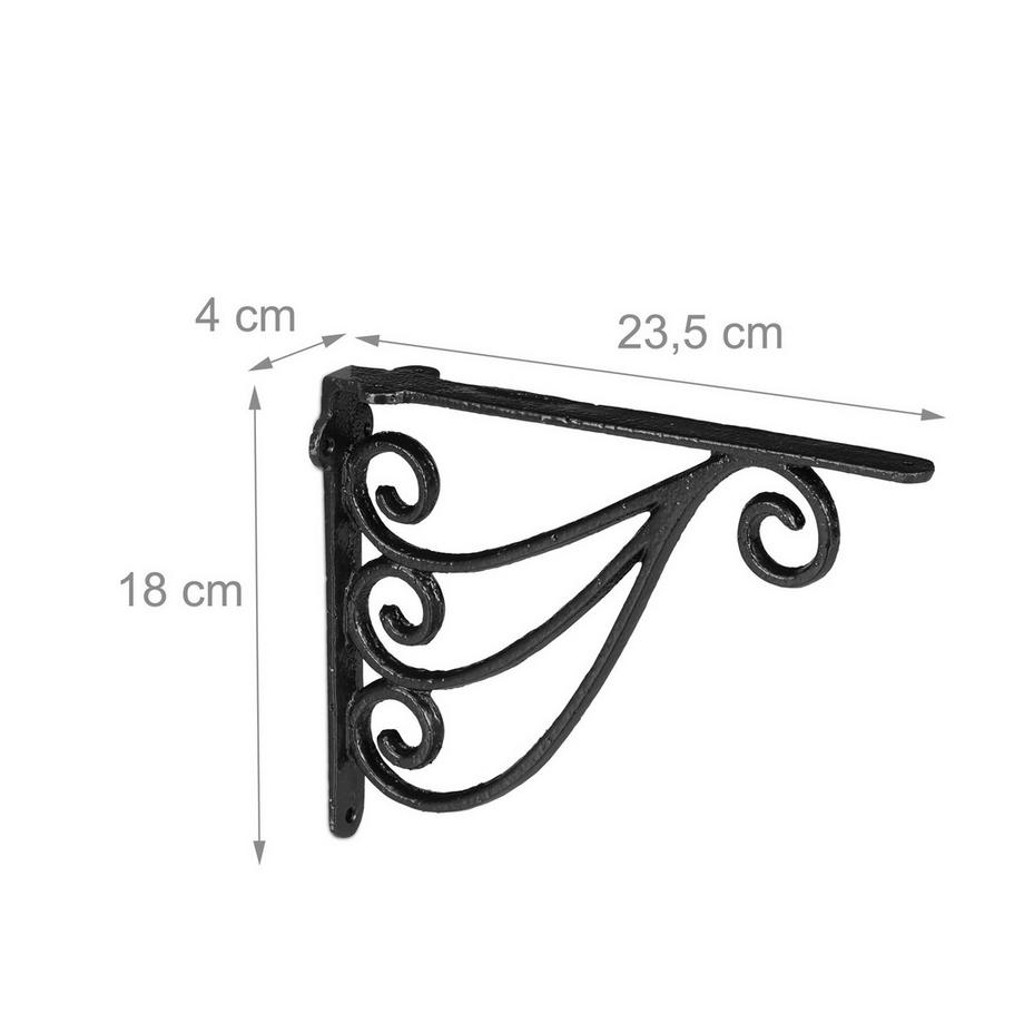 B2X Ensemble de 2 ornements d'angle d'étagère  
