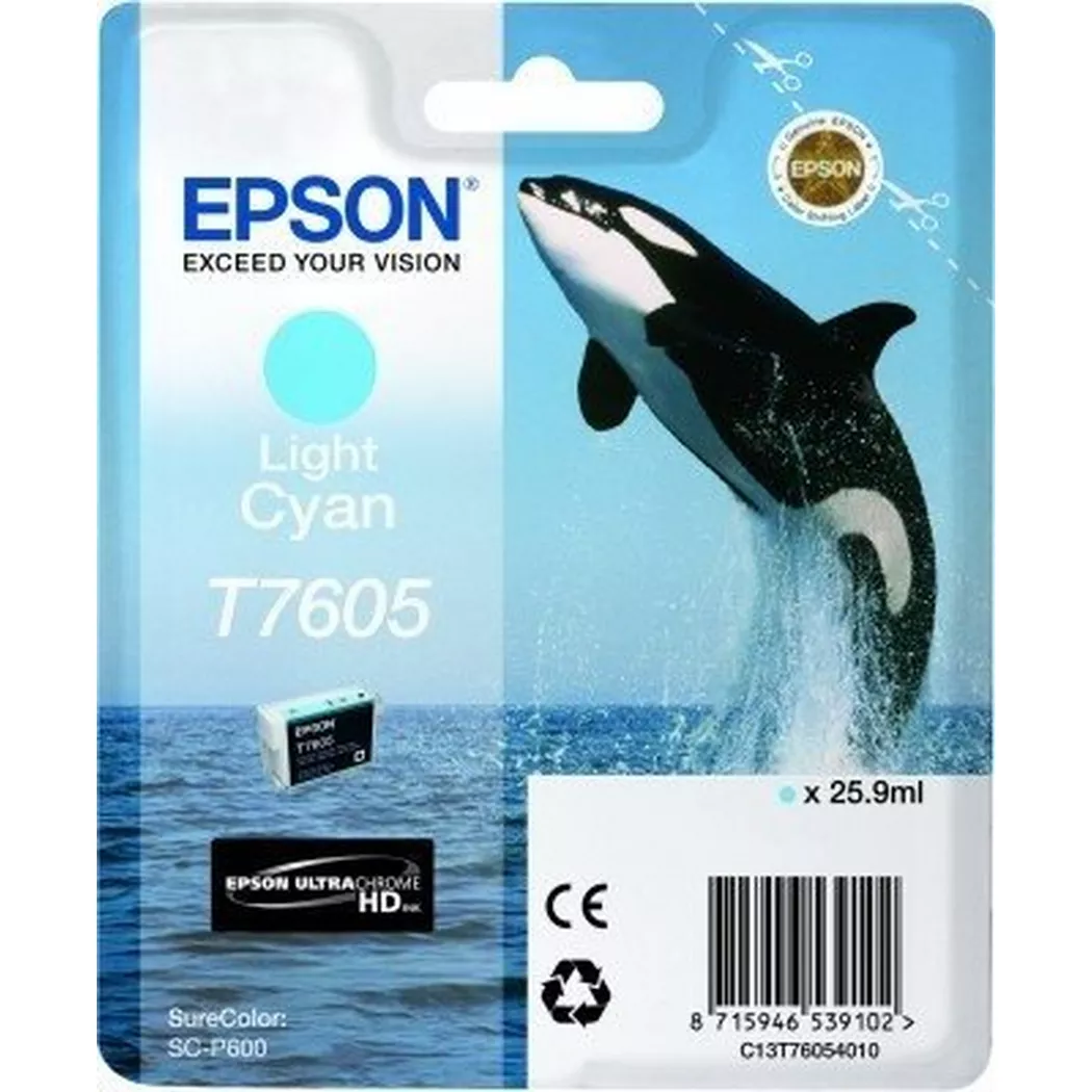Epson – Tintenpatrone light cyan T760540 SureColor P 600 25,9ml, One Size