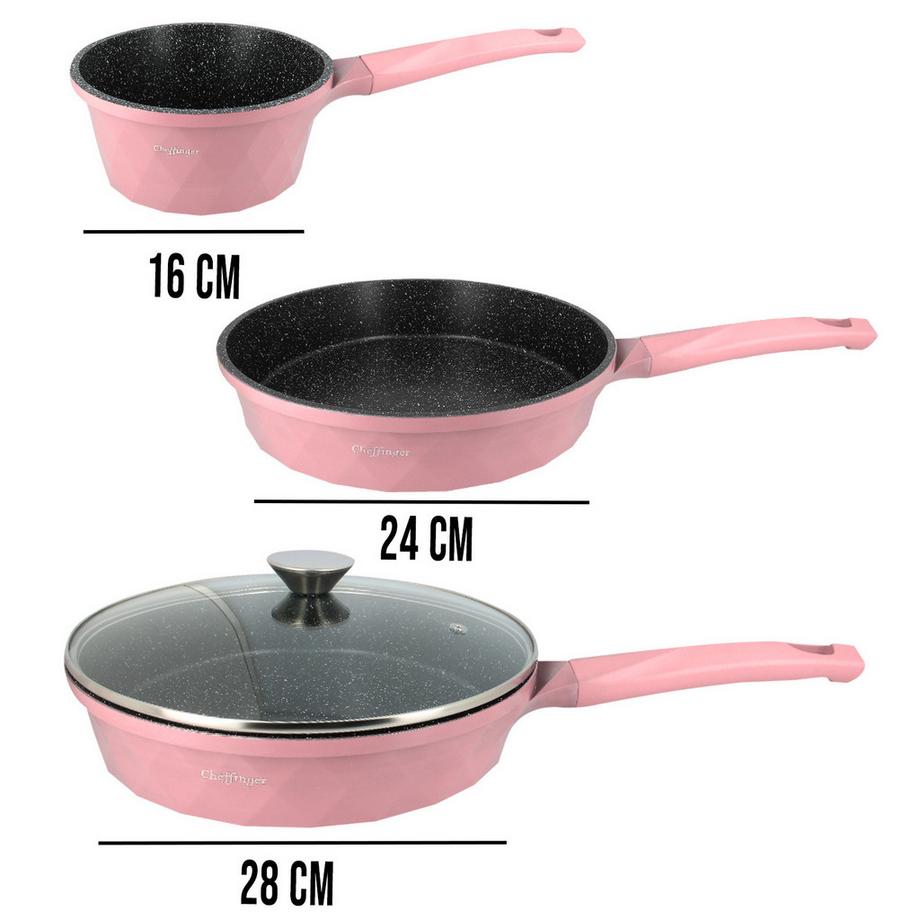 Cheffinger 10-teiliges Küchenset mit Diamantmuster  