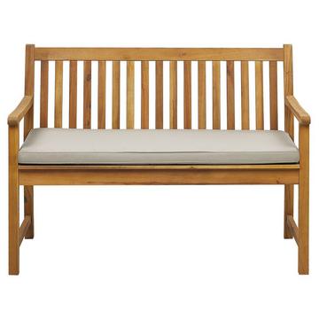 Banc avec coussin d'assise en Bois d'acacia certifié FSC® Traditionnel VIVARA