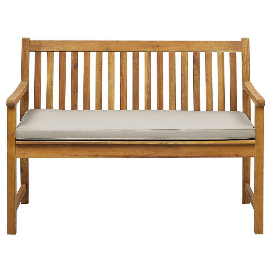 Beliani Banc avec coussin d'assise en Bois d'acacia certifié FSC® Traditionnel VIVARA  
