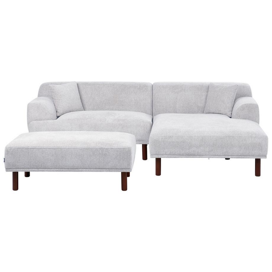 Canapé d'angle gauche avec ottoman en Tissu  HOLT