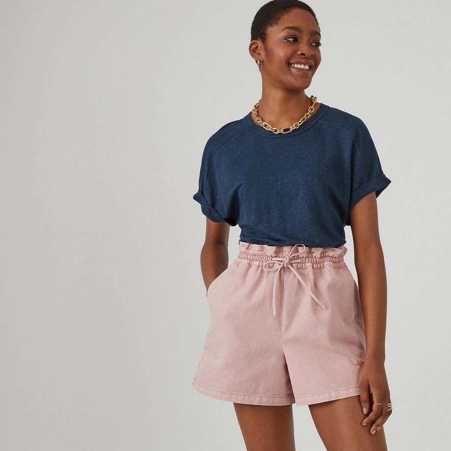 La Redoute Collections Leinen Rundhals T-Shirt  