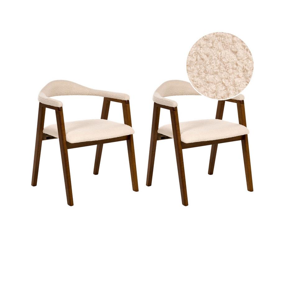 Lot de 2 chaises de salle à manger en Bois d'hévéa  ONECO