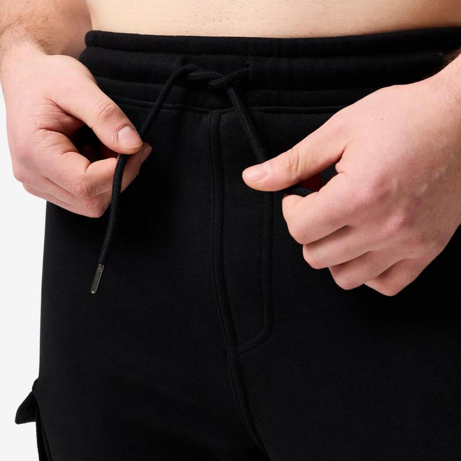 DOMYOS  Pantalon jogging fitness homme, noir 