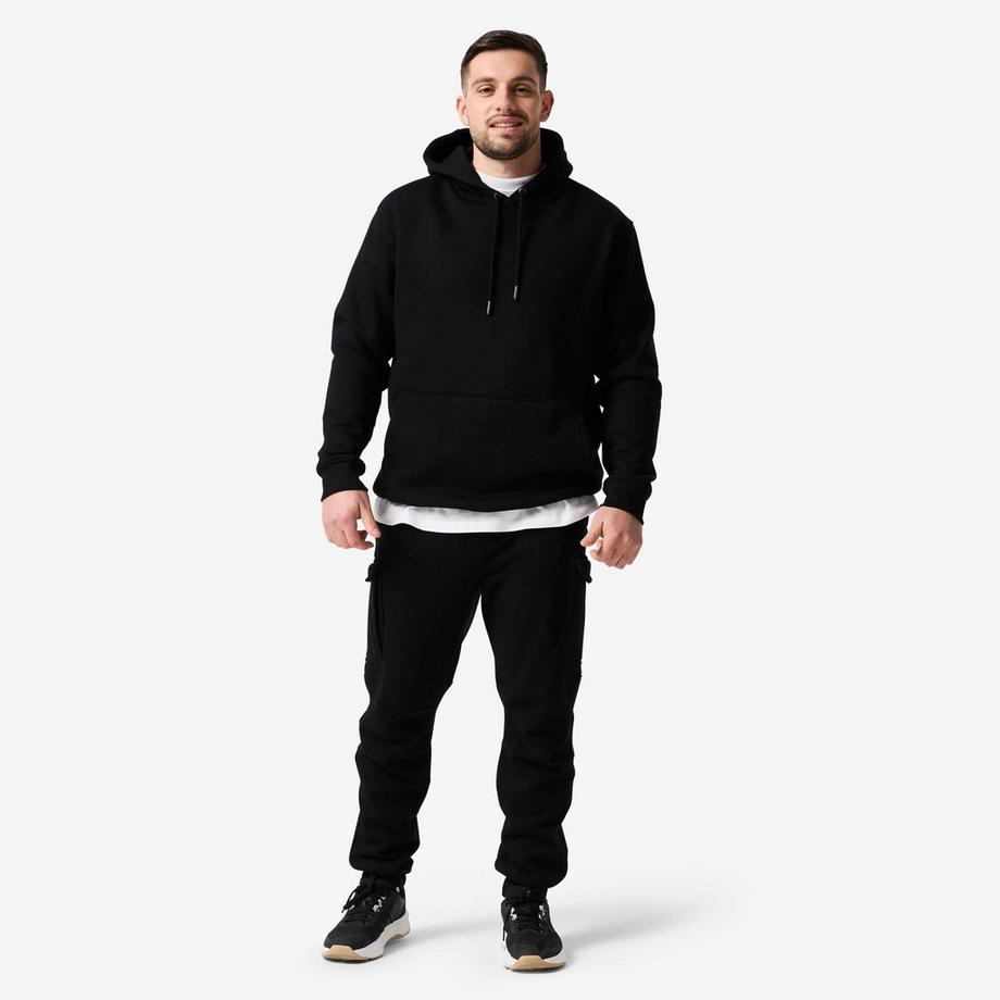 DOMYOS  Pantalon jogging fitness homme, noir 