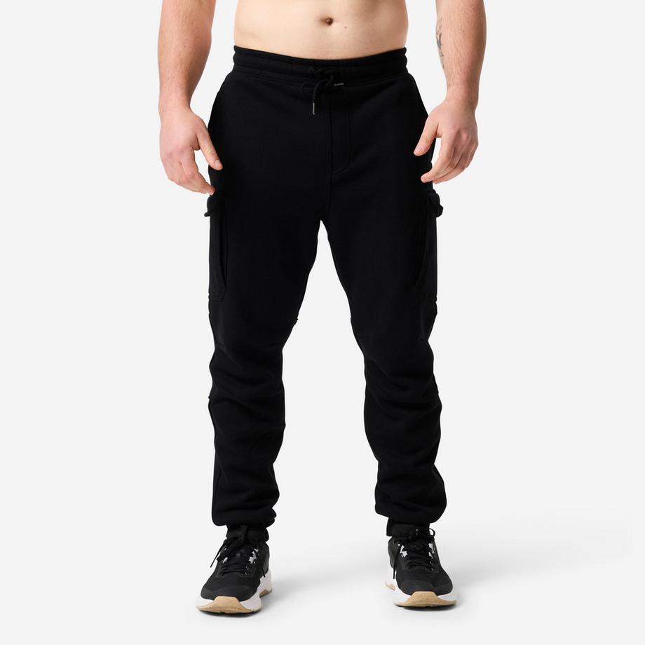 Pantalon jogging fitness homme, noir