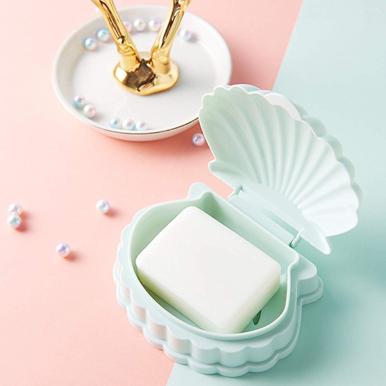 Northio Gobelet à savon portable - coquillage - plastique  