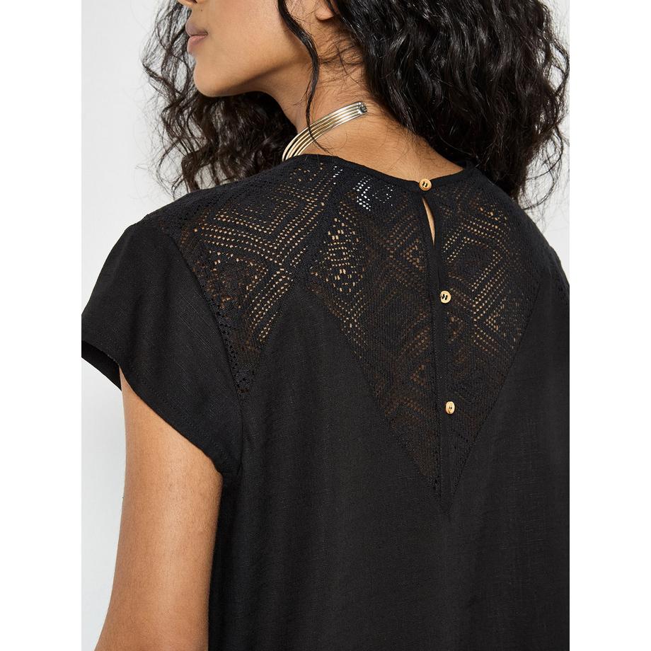 APRICOT T-Shirt con inserto all'uncinetto  