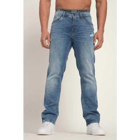 Sthuge  Jean FLEXLASTIC®, détails destroy, coupe Straight Fit 5 poches - jusqu'à la taille 70/35 