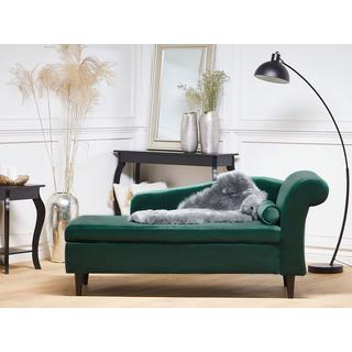 Beliani Chaise longue côté droit en Velours Glamour LUIRO  