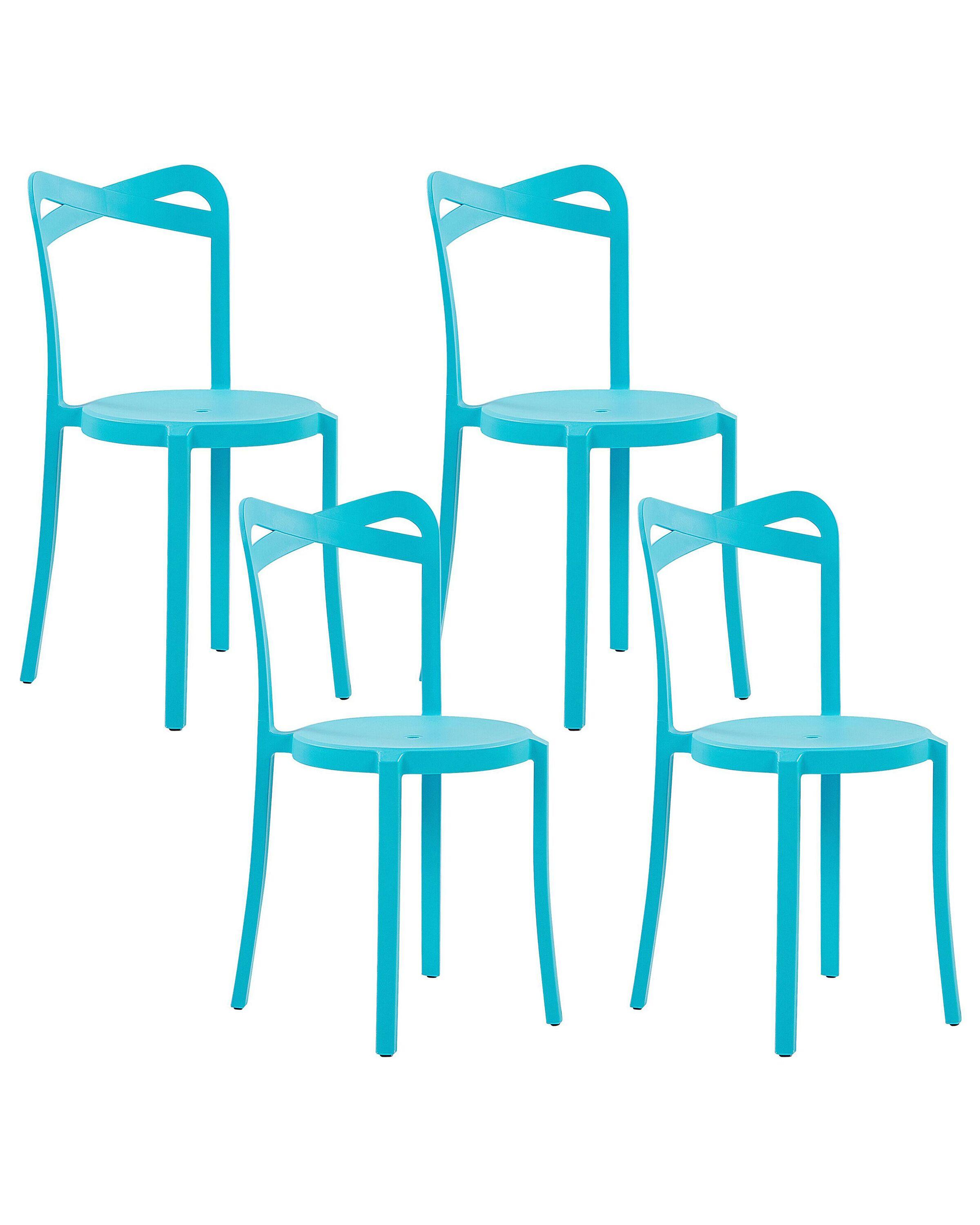 Beliani Lot de 4 chaises en Matière synthétique Moderne CAMOGLI  