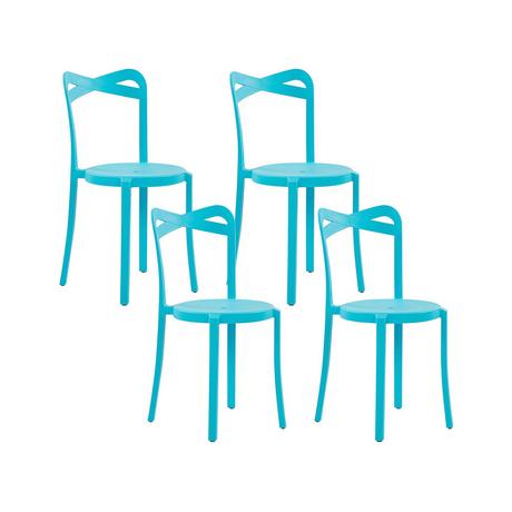 Beliani Lot de 4 chaises en Matière synthétique Moderne CAMOGLI  