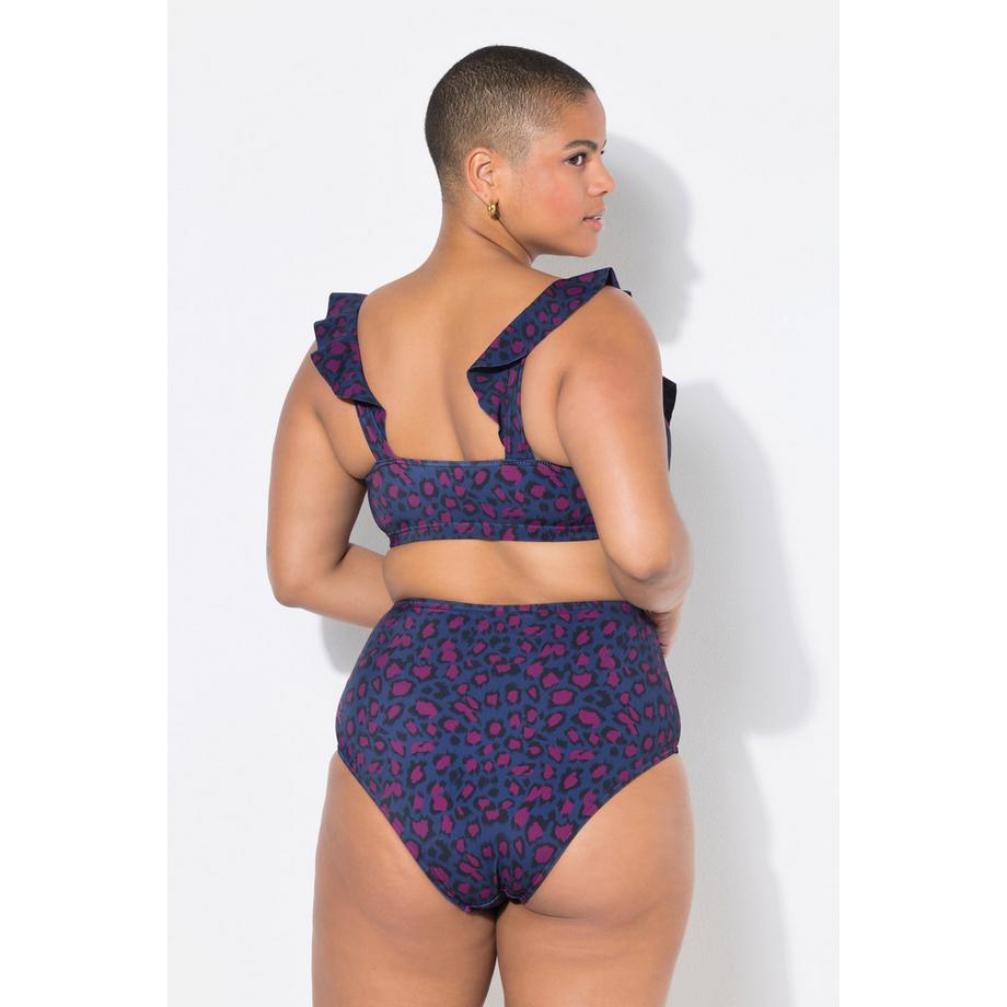Studio Untold Bas de bikini taille haute imprimé léopard Shaping  