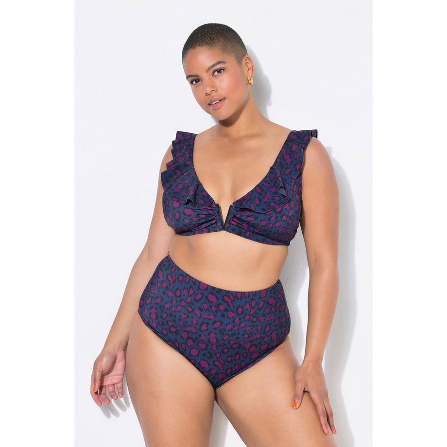 Studio Untold Bas de bikini taille haute imprimé léopard Shaping  