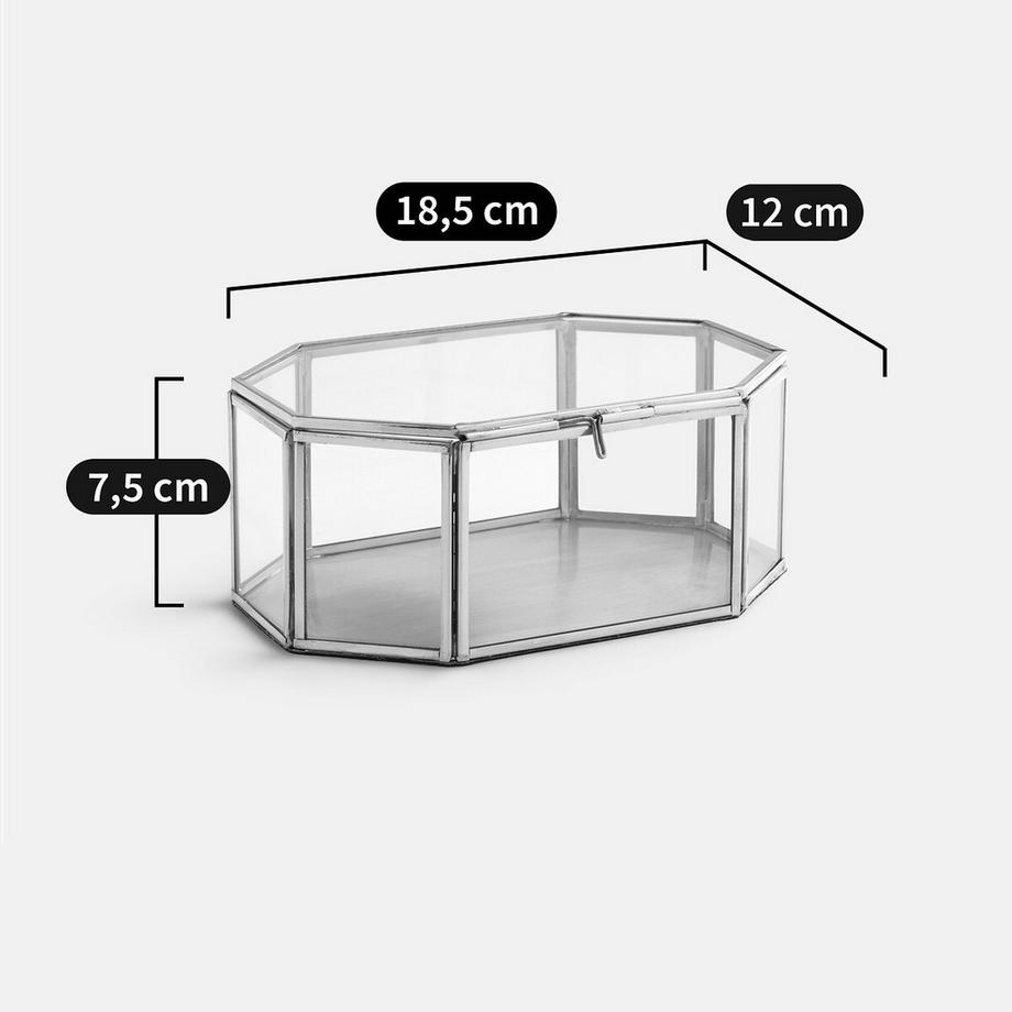 La Redoute Intérieurs Aufbewarhungsbox Uyova aus Glas und Messing  