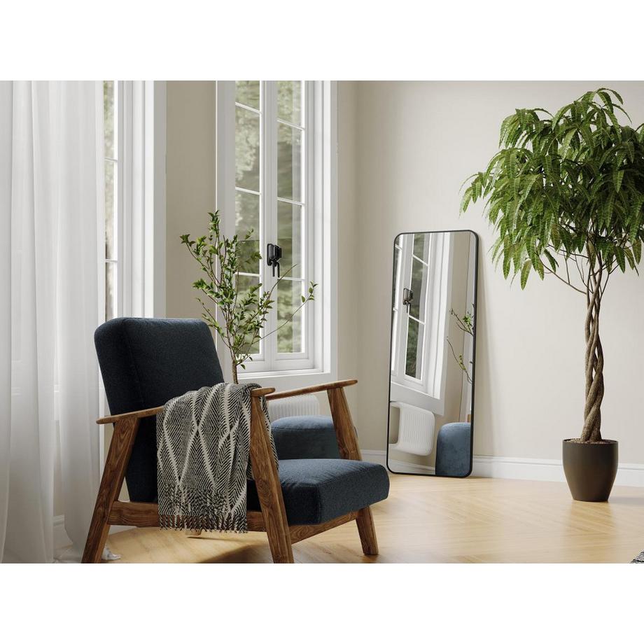 Vente-unique Miroir de salle de bain rectangle contour noir - 140x50 cm - DEMETRIA  