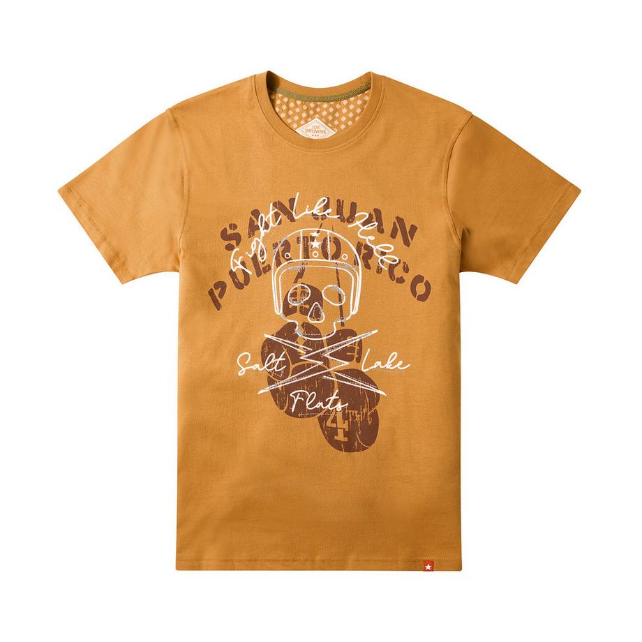 Joe Browns T-shirt Biker Cuciture Piatte Motivo Teschio  