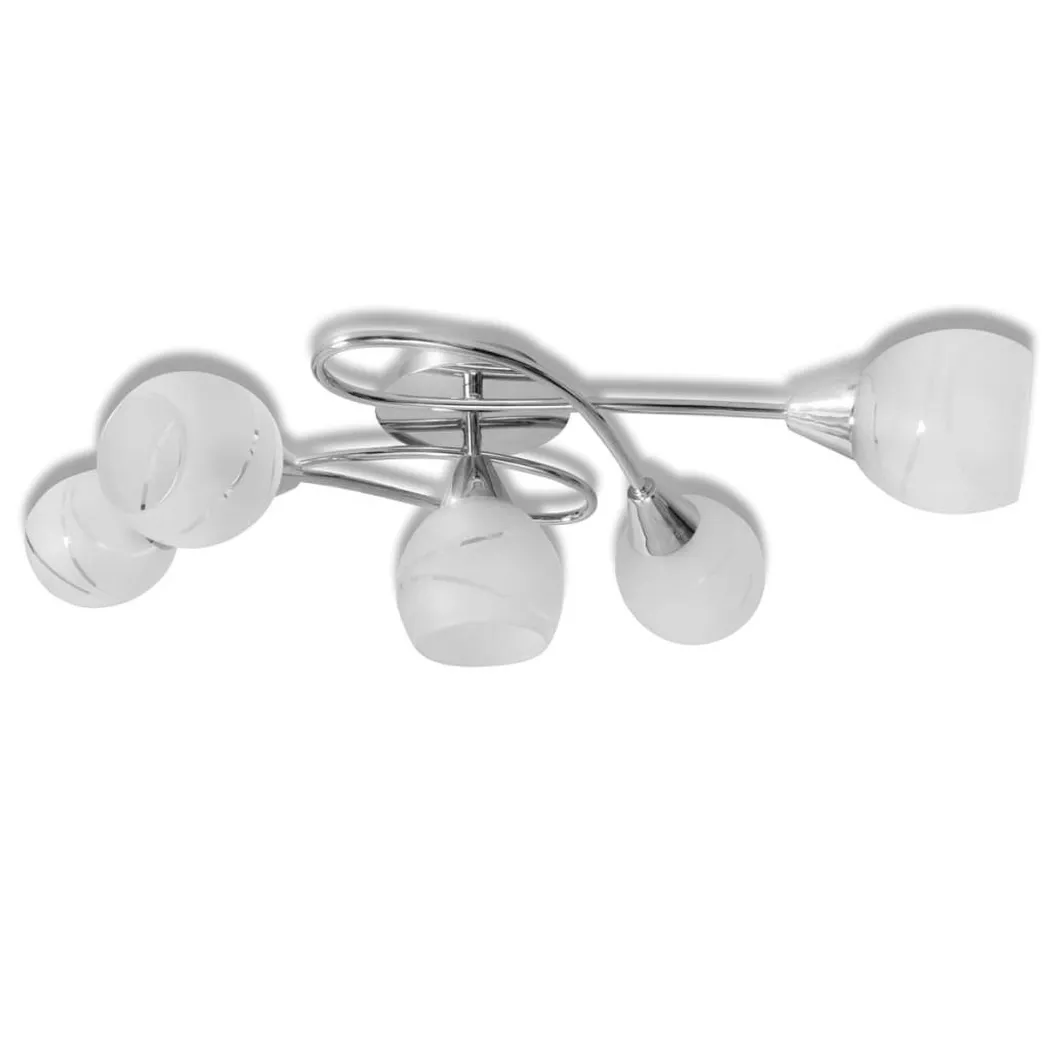 VidaXL - Deckenlampen glas, 60 cm, Weiss