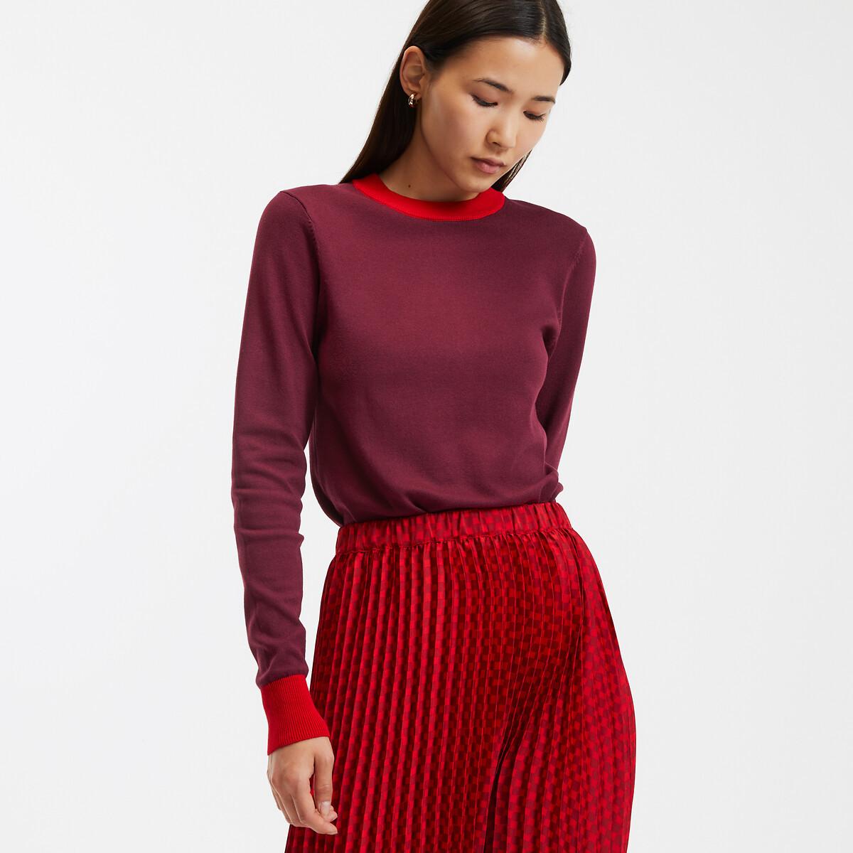 La Redoute Collections  Zweifarbiger Pullover mit rundem Ausschnitt 