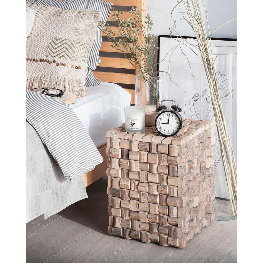 Beliani Beistelltisch aus Teakholz  CAJEME  