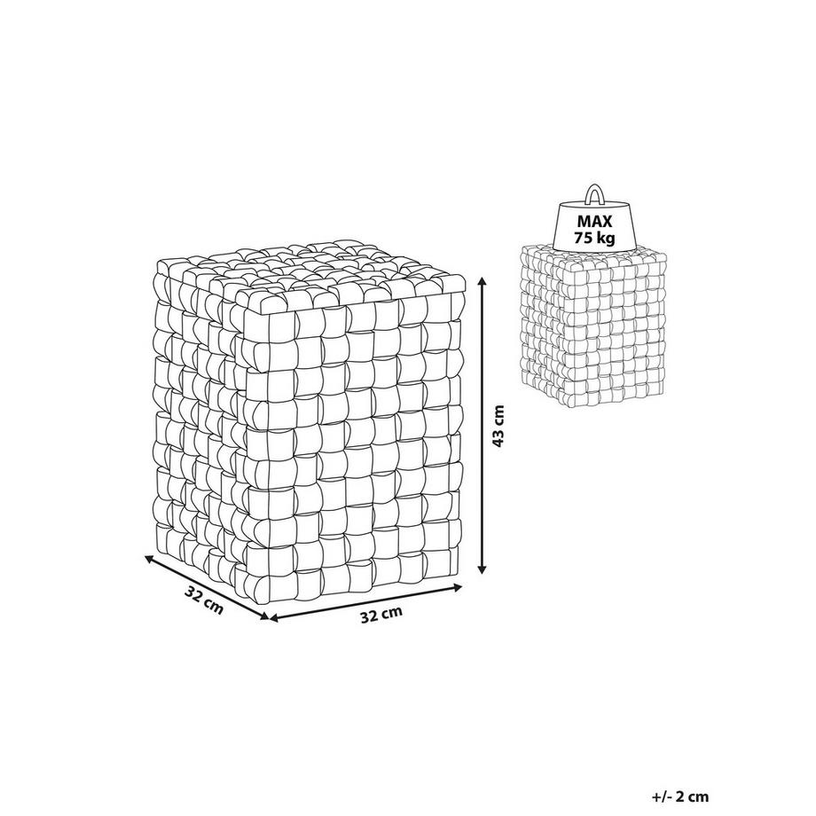 Beliani Beistelltisch aus Teakholz  CAJEME  