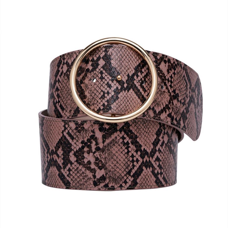 Ceinture imprimé serpent à double boucle