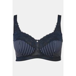 Ulla Popken  Reggiseno sostenitivo senza ferretto con righe sottili e coppa C-G 