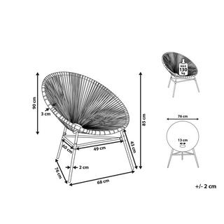 Beliani Gartenstuhl aus PE Rattan Modern ACAPULCO  