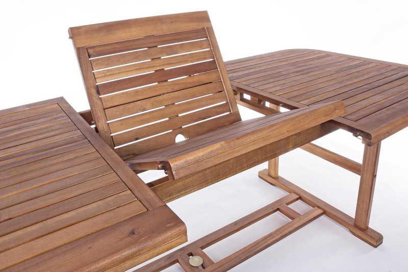 mutoni Tavolo da giardino Noemi in legno rettangolare 180-240x100  