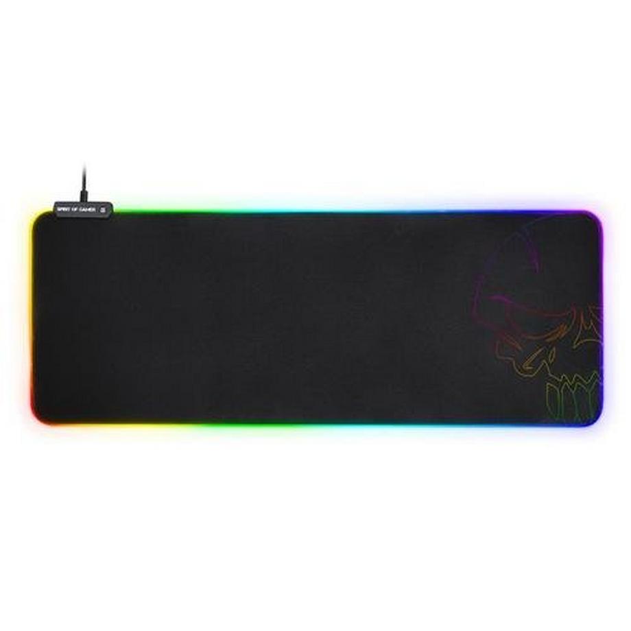 Tapis de souris XXL Gamer Mousepad avec LED Rainbow-Design