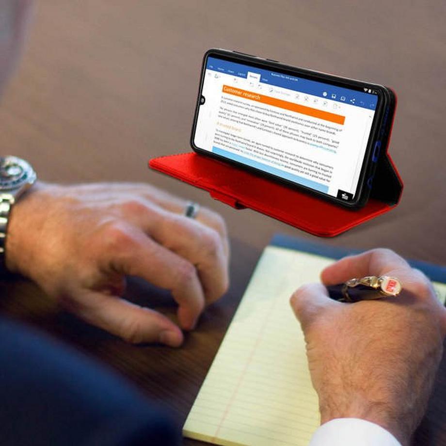 Avizar  Etui Galaxy A41 Portefeuille Rouge 