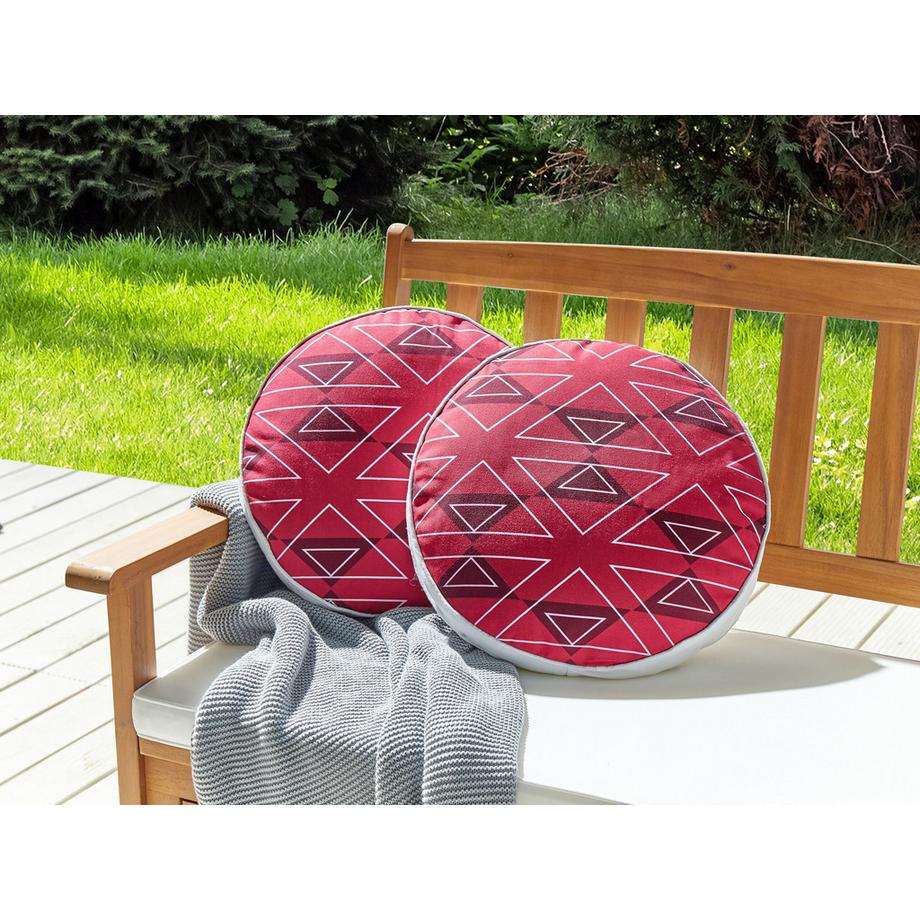 Beliani Gartenkissen 2er Set aus Polyester Modern MEZZANO  